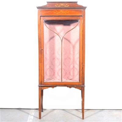 Lot 426 - Edwardian mahogany and stained wood china cabinet, ...