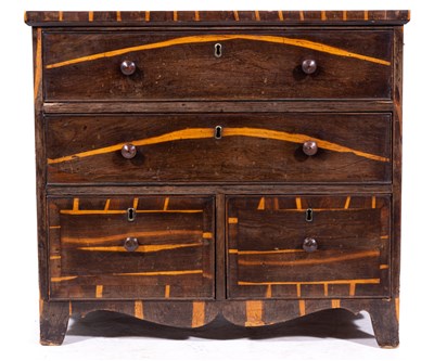 Lot 463 - A William IV calamander chest of drawers