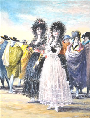 Lot 342 - Beverley Sutcliffe, costume designs for carmen, Grand Opera, framed, gouache.