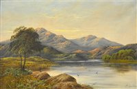 Lot 326 - Charles Leslie, A lakeland landscape, signed, oil on canvas, 41cm x 61cm.