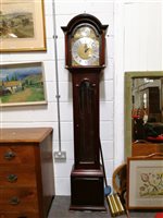 Lot 465A - Modern stained wood longcase clock