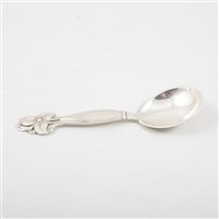 Lot 182 - A Mid 20th Century Danish silver preserve spoon.