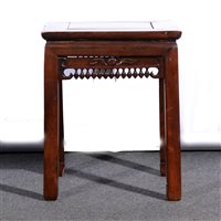 Lot 429 - Chinese carved hardwood stand.