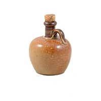 Lot 86 - Miniature Doulton Lambeth beer flask, the base stamped pattern number 6375, 5cm high.