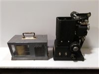 Lot 111A - Metal barograph and projector.