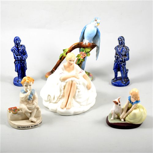 Lot 29 - Thirteen assorted ceramic figures and ornaments including Royal Doulton, Hummel and Crown Staffordshire.