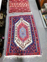 Lot 488 - Kilim flat weave rug and another, similar