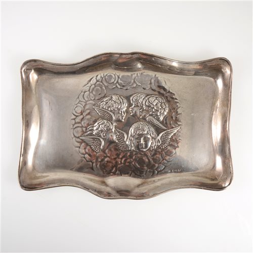 Lot 222 - A silver tray by James Deakin & Sons, Chester 1926