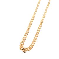 Lot 262 - A 9 carat yellow gold flat curb link necklace graduating from 6.3mm to 2.8mm, length 40cm, approximate weight 12gms.