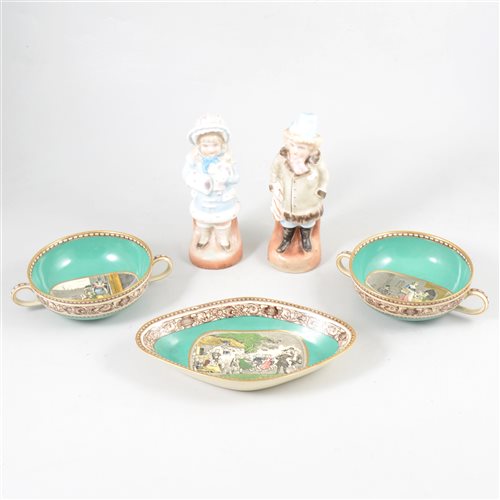 Lot 84 - A collection of decorative ceramics, including a Clarice Cliff sandwich tray.