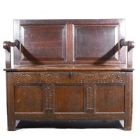 Lot 437 - Joined oak coffer