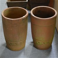 Lot 475C - Pair of terracotta chimney pots, 51cm.