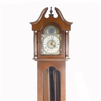 Lot 213 - Modern German longcase clock, arched dial signed E. C. S., Westminster, Germany
