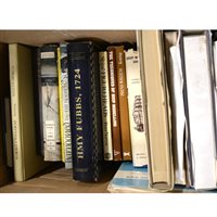 Lot 252 - Model ship building reference books and other nautical and military weapon books, four boxes