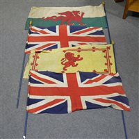 Lot 144 - Six vintage flags of the British Isles, circa 1953