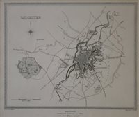 Lot 244 - C & I Greenwood, a Map of the County of Leicester, hand coloured county map, 58 x 70.5cm
