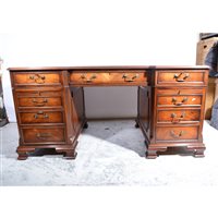 Lot 447 - Reproduction mahogany desk