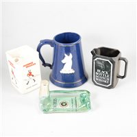 Lot 121 - Breweriana: two boxes of beer and brewery advertising water jugs.