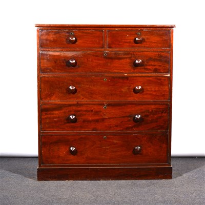 Lot 425 - Victorian mahogany chest of drawers,  ...