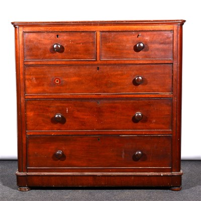 Lot 398 - Georgian mahogany chest of drawers, ...