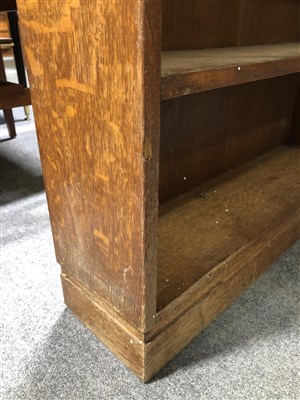 Lot 504 - An English Arts & Crafts style oak bookcase