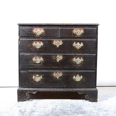 Lot 294 - Georgian stained oak chest of drawers