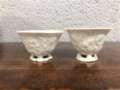 Lot 60 - Fujian blanc de chine porcelain cup, probably Kangxi