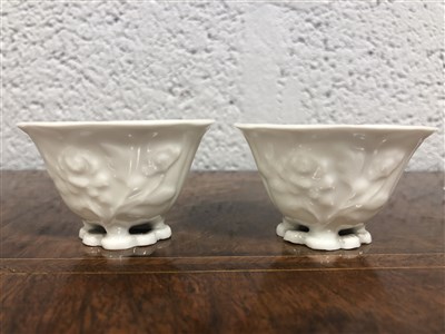 Lot 60 - Fujian blanc de chine porcelain cup, probably Kangxi