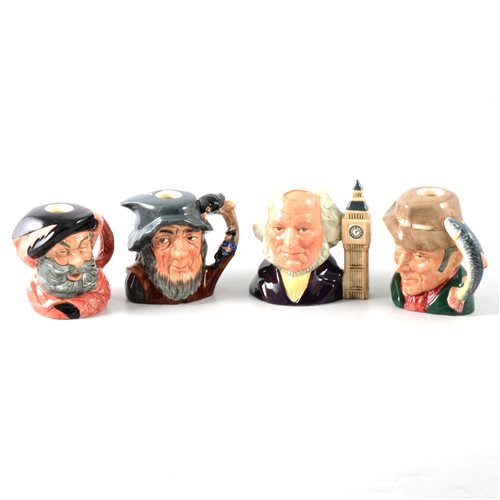 Lot 42 - A collection of Royal Doulton figurines and character jugs.