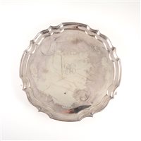 Lot 170 - Silver salver