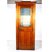 Lot 502 - A pitch pine internal telephone kiosk