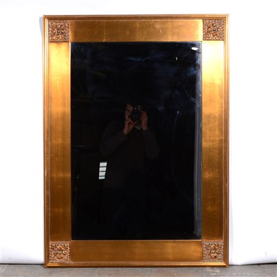 Lot 378 - Contemporary gilt frame mirror, rectangular plate, ...