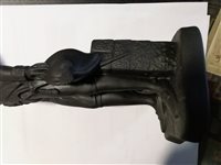 Lot 127 - Wedgwood black Jasperware figure, Nelson, 24cm, boxed.