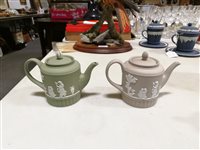 Lot 2 - Seven assorted Wedgwood Jasperware teapots.