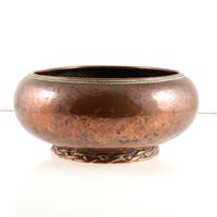 Lot 520 - An Arts and Crafts copper bowl by Dryad Metal Works, Leicester