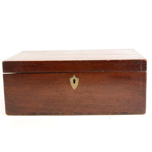 Lot 95 - Early Victorian mahogany writing box, ...