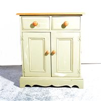 Lot 392 - Reproduction pine and painted cabinet