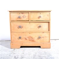Lot 413 - Stripped pine chest of drawers