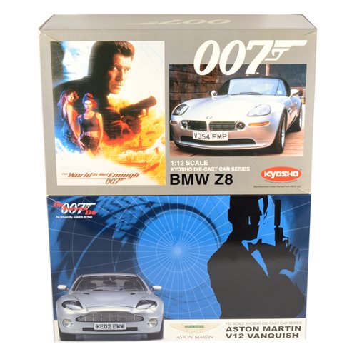 Lot 248 - Two Kyosho die-cast car series 007 James Bond 1:12 sale model cars (2).