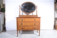 Lot 443 - Walnut dressing table