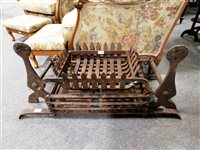 Lot 469A - Cast iron fire grate