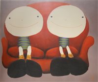 Lot 339 - Mackenzie Thorpe, Twins, limited edition signed print; and four other prints
