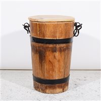 Lot 296 - Old pine dairy bucket, ...