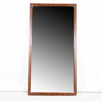 Lot 344 - Edwardian inlaid mahogany wall mirror, adapted