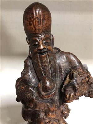 Lot 171 - Chinese carved root figure of an Immortal