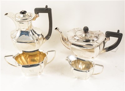 Lot 168 - Four piece silver teaset, William Adams Ltd, Birmingham 1928