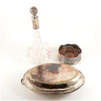 Lot 90 - Victorian silver mounted cut glass decanter, John Round, Sheffield 1894