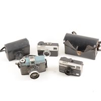 Lot 111 - Canon Sureshot photo kit, other modern cameras, including disposables and other camera equipment.