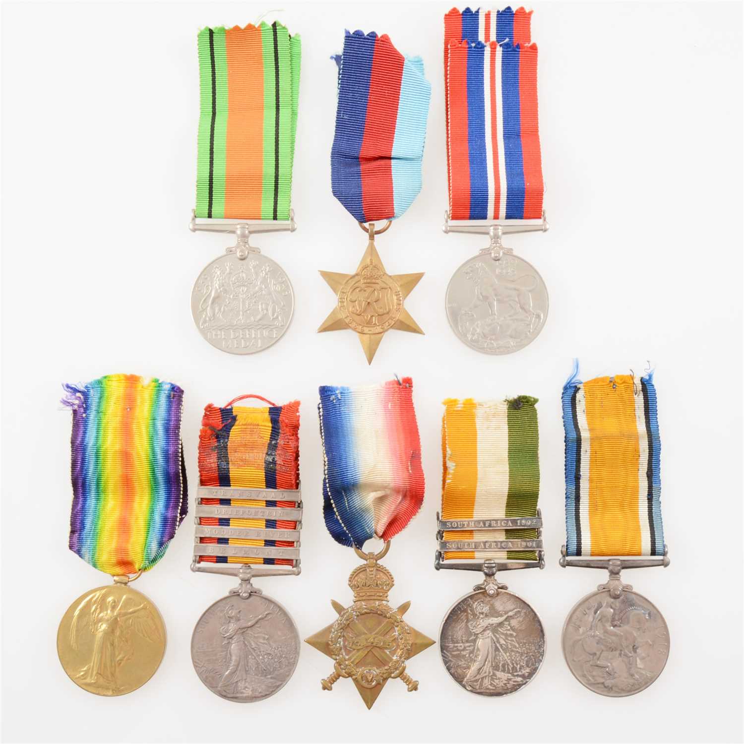 Lot 203 - Medals; group of five, 7629 Pte. J. Peake Grenadier Guards