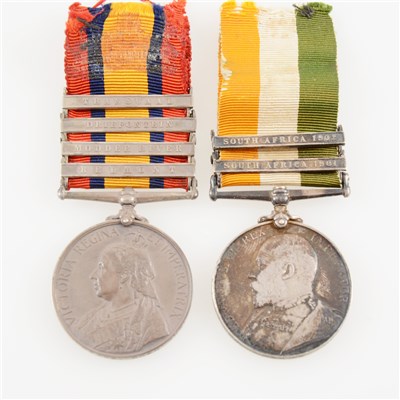 Lot 203 - Medals; group of five, 7629 Pte. J. Peake Grenadier Guards